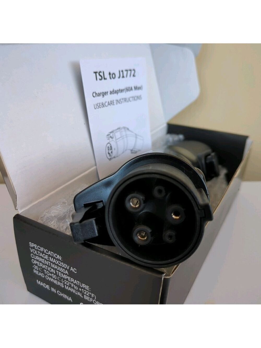 Tesla SAE J1772 Adapter J1772R to TSL02P charger Public EV Charging Station Plug - Picture 5 of 8